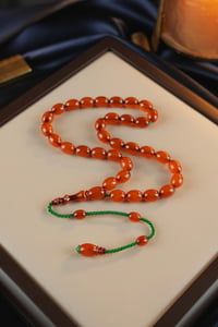 Mehmet Can Özbek Usta İşçiliği Osmanlı Sıkma Kehribar Tesbih (Antique Faturan Amber Beads فاتوران عنبر خرز عتيق)