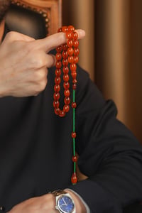 Mehmet Can Özbek Usta İşçiliği Osmanlı Sıkma Kehribar Tesbih (Antique Faturan Amber Beads فاتوران عنبر خرز عتيق)