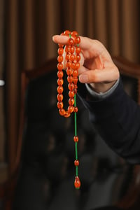 Mehmet Can Özbek Usta İşçiliği Osmanlı Sıkma Kehribar Tesbih (Antique Faturan Amber Beads فاتوران عنبر خرز عتيق)