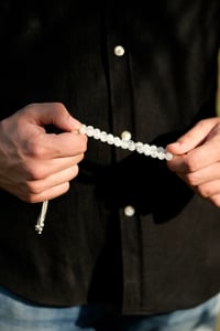 Necef Taşı Gümüş Tasarım Tesbih