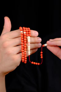 Orjinal Cezayir Mercanı 99'luk Tesbih (Algerian Coral),(مرجان جزائري)