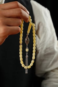 Orjinal Damla Kehribar Kapsül Model Özel Gümüş Tasarım Tesbih (Amber), (مسبحة قطرة كهريبار)