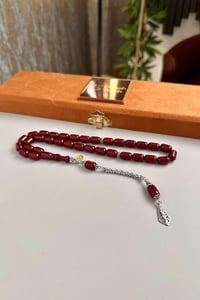 Osmanlı Modeli Sıkma Kehribar Gümüş Tasarım