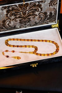 Özel Koleksiyonluk Sistemli Püskül Damla Kehribar Tesbih (Amber), (مسبحة قطرة كهريبار)