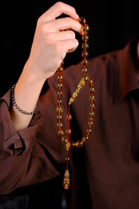 Özel Koleksiyonluk Sistemli Püskül Damla Kehribar Tesbih (Amber), (مسبحة قطرة كهريبار)