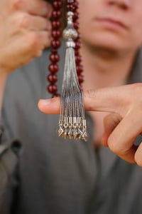 Şahin Ağa Serisi Eskitme Orjinal Yeni Sıkma Kehribar Ağır Gümüş Tasarım Tesbih
