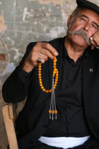Şahin Ağa Serisi Sıkma Kehribar Gümüş Tesbih