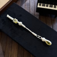 Sarı Taşlı Gümüş Kazaziye Kamçı