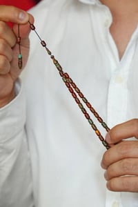 Sistemli Tasarım Multi Color Ateş-i Sıkma Kehribar Tesbih 
