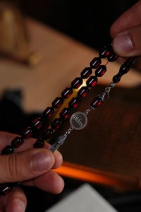Tamamı el işçiliğ Canım Babam Tesbihi Gümüş Tasarım