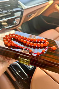 Üst Düzey Koleksiyonluk Mışmışi Eski Osmanlı Sıkma Kehribar Tesbih (Antique Faturan Amber Beads فاتوران عنبر خرز عتيق)