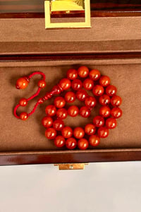 Üst Düzey Koleksiyonluk Mışmışi Eski Osmanlı Sıkma Kehribar Tesbih (Antique Faturan Amber Beads فاتوران عنبر خرز عتيق)