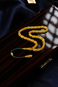 Usta İşçilik Bilek Boy Eski Osmanlı Sıkma Kehribar Tesbih (Antique Faturan Amber)