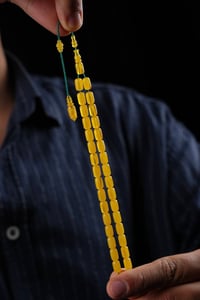 Usta İşçilik Bilek Boy Eski Osmanlı Sıkma Kehribar Tesbih (Antique Faturan Amber)