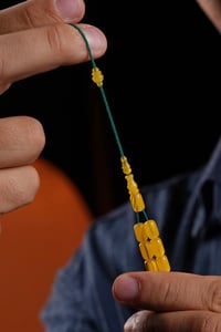 Usta İşçilik Bilek Boy Eski Osmanlı Sıkma Kehribar Tesbih (Antique Faturan Amber)