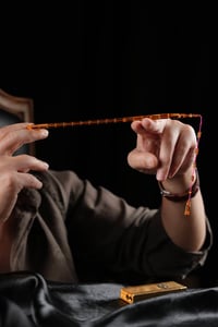 Usta İşçilik Eski Osmanlı Ateş Kehribar Tesbih (Antique Faturan Amber)