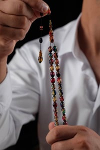 Üstad Erkan Çubukcu Sistemli Tasarım Beyzi Model Sıkma Kehribar Tesbih 