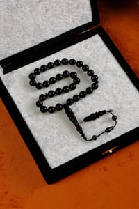Üstad Yusuf Cevher Özel Oyma İmame Abanoz Ağacı Tesbih 
