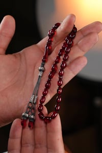 Yeni Kazaz Püskül Ateş-i Kehribar Tesbih