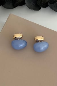 Aura Pebble Mavi Küpe