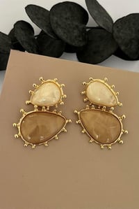 Aurel Gold Krem Bej Küpe