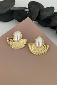 Aureole Mini Beyaz Küpe