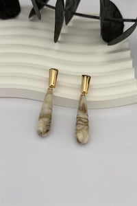 Beige Gold Küpe