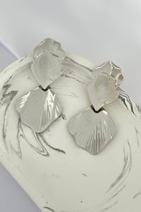 Big Silver Leaf Küpe