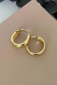 Bold Halka Gold Küpe