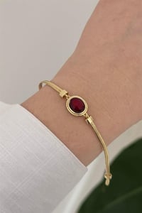 Bordo Opal Taşlı Bileklik