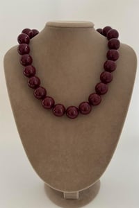 Bordo Top Detaylı Kolye