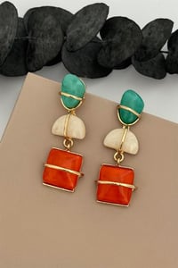 Ceryx Orange-Green Küpe