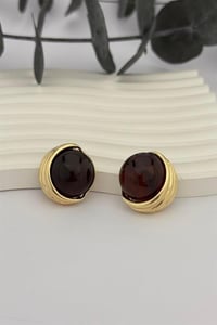 Circle Brown Küpe