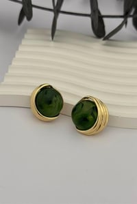 Circle Green Küpe