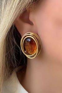 Circle Light Brown Küpe
