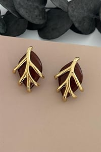 Claw Kahve Ton Küpe
