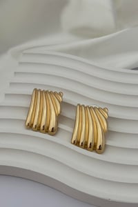 Cute Flat Gold Küpe