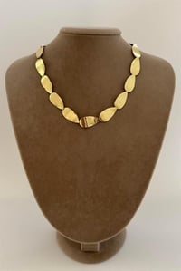 Damla Pul Motifli Gold Kolye