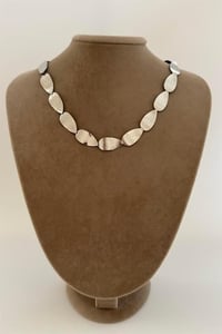 Damla Pul Motifli Silver Kolye