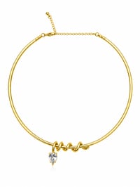 Damla Taşlı Sarmal Choker Kolye