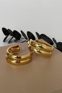 Double Bold Gold Küpe