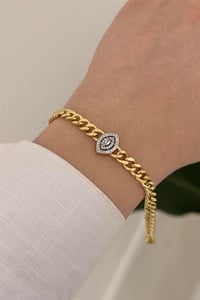 Evil Eye Cuban Bileklik