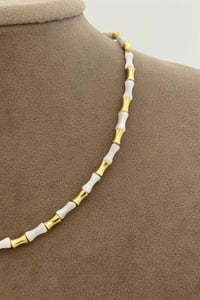 Fayen White & Gold Kolye