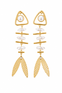 Fish & Pearl Küpe
