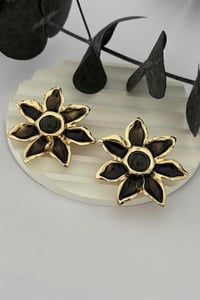 Flower Brown Küpe