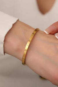 Gold Çelik Kelepçe Bileklik