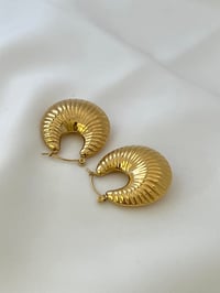 Hex Gold Halka Çelik Küpe