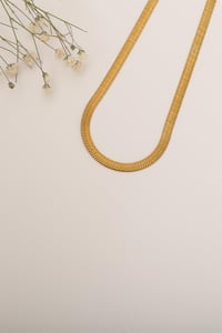 İtalyan Ezme Zincir Gold 45cm Kolye