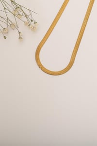 İtalyan Ezme Zincir Gold 60cm Kolye