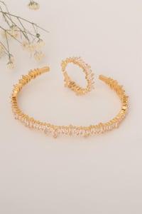 Kelepçe-Yüzük Set Slim Gold
